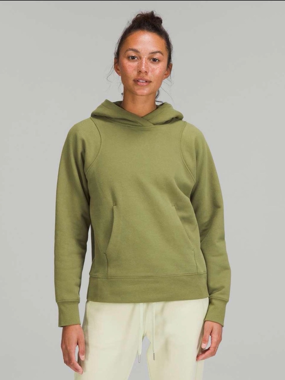 lululemon Bronze Green Loungeful Hoodie in size 8